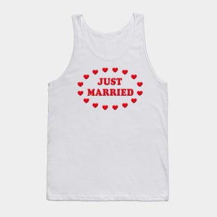 Just Married Hearts (Marriage / Wedding) Tank Top